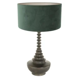 Anne Light & Home Tafellamp Bois Bol Velours Groen