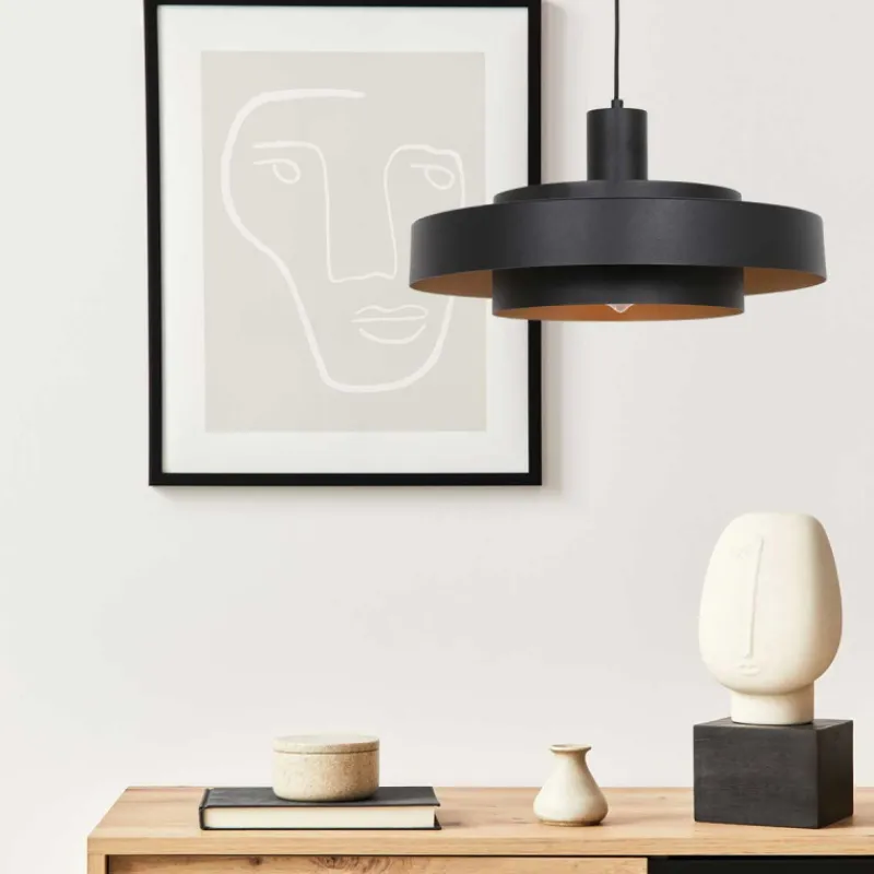 Anne Light & Home Hanglamp Flinter Zwart/Goud