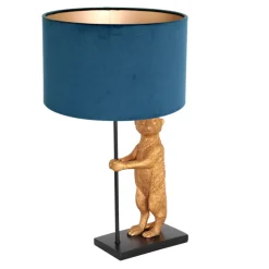 Anne Light & Home Tafellamp Animaux Stokstaartje Velours Blauw