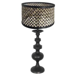 Anne Light & Home Tafellamp Lyons Kandelaar Bamboe Naturel/Zwart