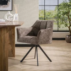 GM Armstoel Raster Draaibaar Rich Taupe - Giga Meubel Stof/Textiel Sale