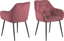 Giga Living Armstoel Zion Koraal Rood - Velvet Online