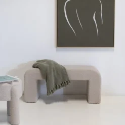 Giga Meubel Bankje Sera Bouclé - Taupe Online