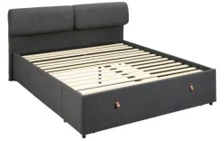 Giga Living Bed Stella Basel Donkergrijs 190cm -