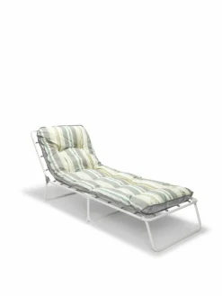 BEST Ligbed Camping Wörthersee Wit - Grijs - Groen Discount