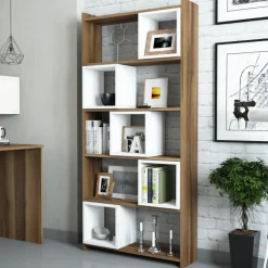Arabic House Boekenkast Box Walnoot/Wit