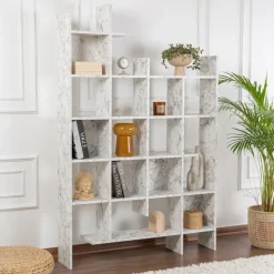 Arabic House Boekenkast Manco 188cm Wit Marmerlook Hot