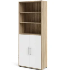 Giga Living Boekenkast Prima 89x221cm - Naturel/Wit