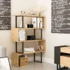 Arabic House Boekenkast Adriana Melamine Eiken Zwart