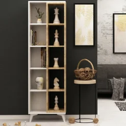 Arabic House Boekenkast Enzamu Wit/Naturel 160cm Sale