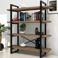 Arabic House Boekenkast Makro Melamine Walnoot