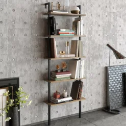 Arabic House Boekenkast Piante Melamine Walnoot Zwart
