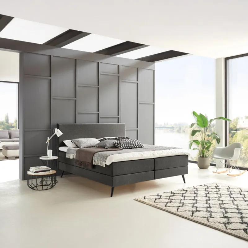 GM Boxspring Hugo Antraciet 160x200cm - Giga Meubel Best
