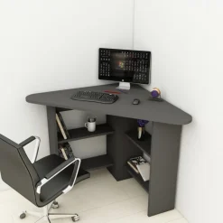 Arabic House Bureau Corner Melamine Antraciet New