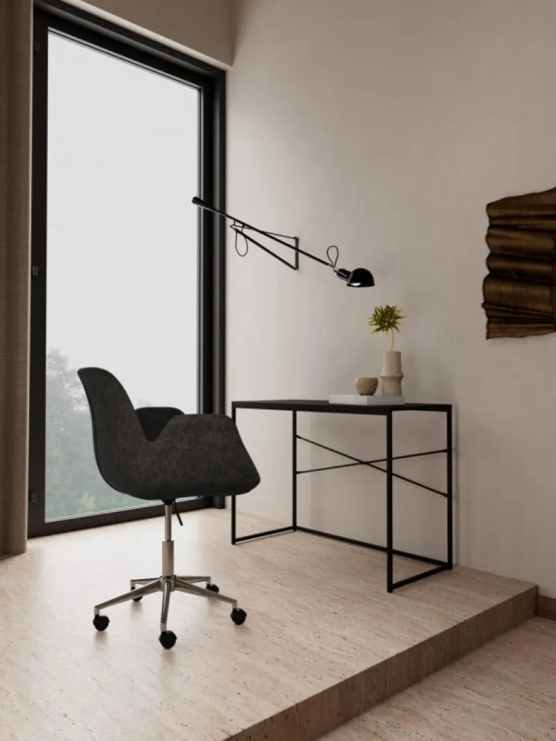 Giga Living Bureaustoel Alira Met Armleuning Donkergrijs - Clearance