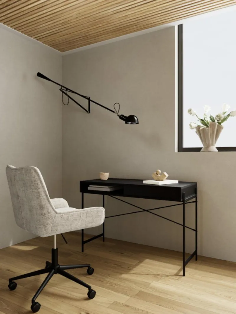 Giga Living Bureaustoel Logan Met Armleuning Juto Beige -