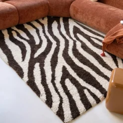 By-Boo Vloerkleed Marty 160x230cm Bruin Donkerbruin Hot