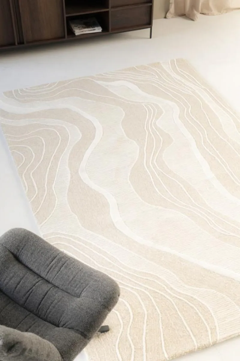 By-Boo Vloerkleed Soil Wol 190x290cm Beige Online