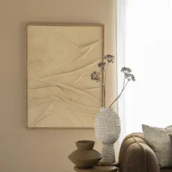 By-Boo Wanddecoratie Veck 90x120cm Beige Discount