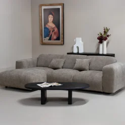 Giga Meubel Chaise Longue Bank Dijon 3-zits Taupe - Links Clearance