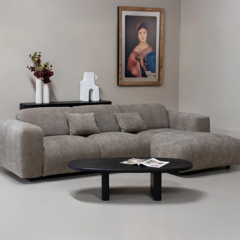 Giga Meubel Chaise Longue Bank Dijon 3-zits Taupe -