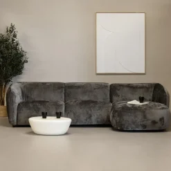 Giga Meubel Chaise Longue Bank Lille 3-zits Rechts - Mokka Discount