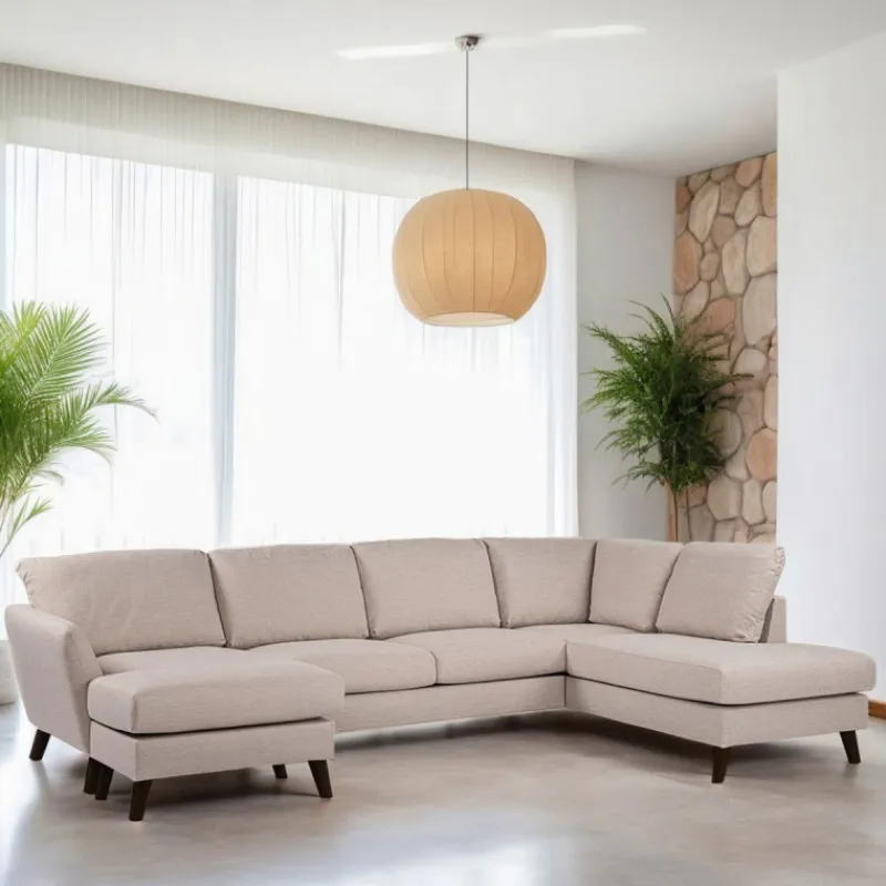 GM Chaise Longue Bank 3-Zits Rechts Inari Beige/ - Giga Meubel
