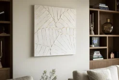 Coco Maison Schilderij Clover 100x100cm Wit Discount