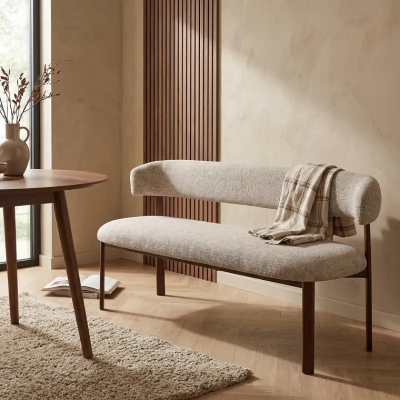 DÉJA Living DÉJA Eetkamerbank Alamo /Walnoot 180cm Beige Online