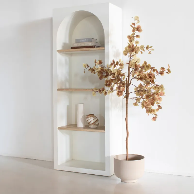 DÉJA Living DÉJA Vakkenkast Vivé Wit Travertin 80cm Zonder Deuren Clearance