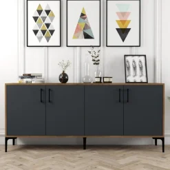 Arabic House Dressoir Kiev Melamine Walnoot Antraciet