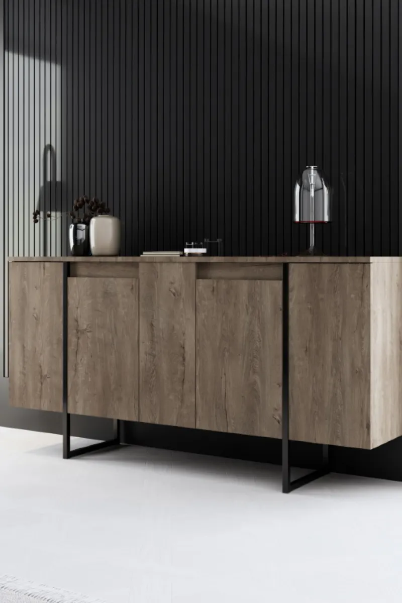 Arabic House Dressoir Luxe /Zwart 160cm Walnoot Outlet