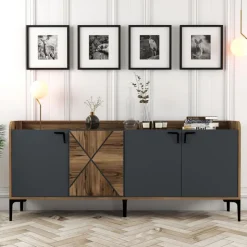Arabic House Dressoir Venedik Melamine Walnoot Antraciet