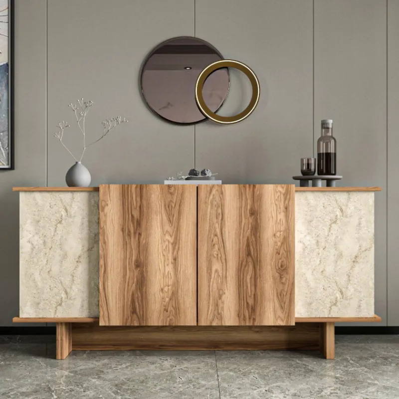 Arabic House Dressoir Diana Travertinlook/Walnoot 180cm