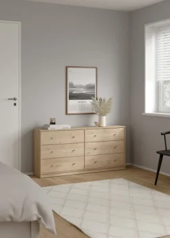 Giga Living Dubbele Ladekast May Jackson Hickory 6-lades - Naturel Discount
