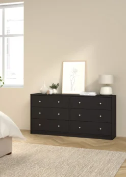 Giga Living Dubbele Ladekast May - Zwart Clearance