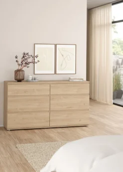 Giga Living Dubbele Ladekast Nova Jackson Hickory 4+2-lades -
