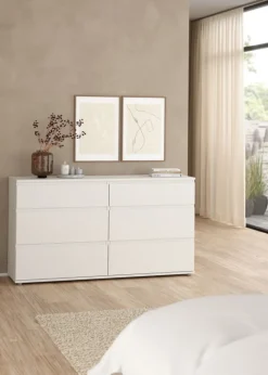 Giga Living Dubbele Ladekast Nova 4+2-lades - Wit Clearance