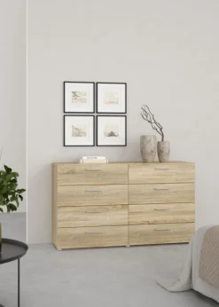 Giga Living Dubbele Ladekast Pepe - Naturel Clearance