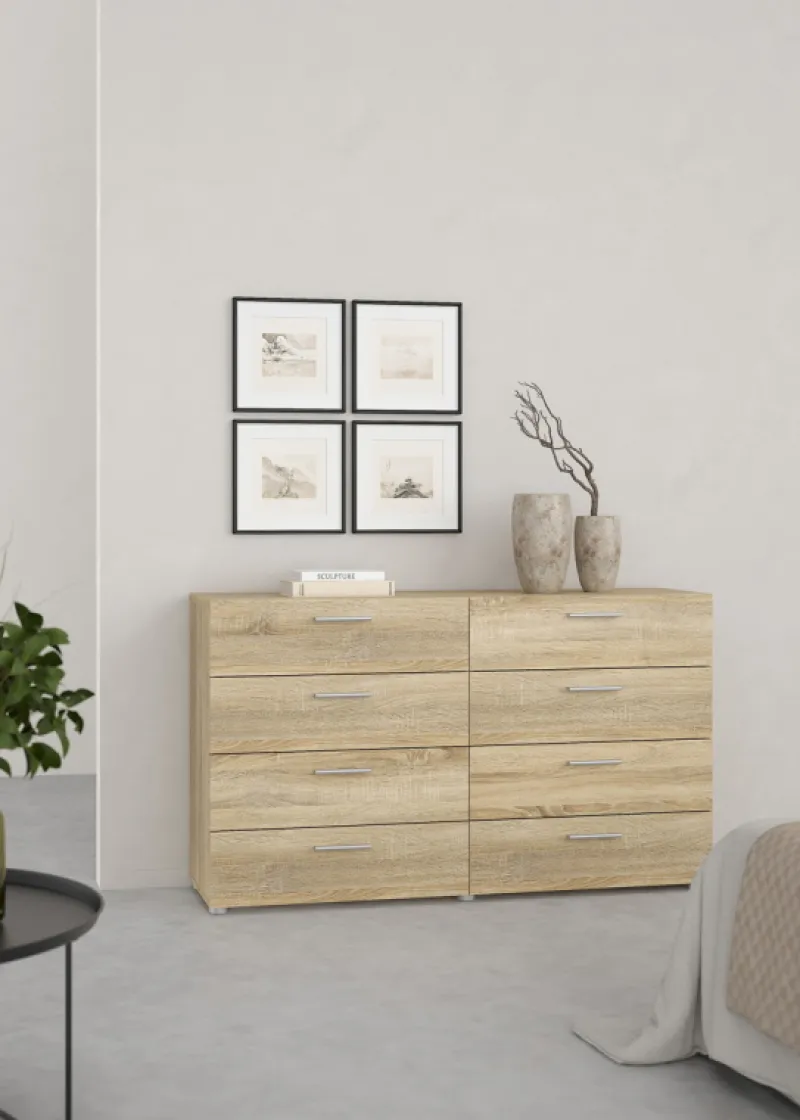 Giga Living Dubbele Ladekast Pepe - Naturel Clearance