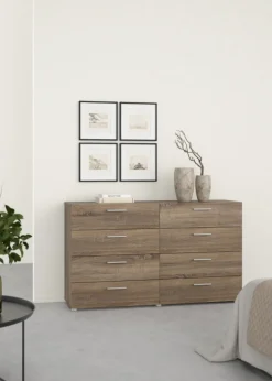 Giga Living Dubbele Ladekast Pepe Truffel - Bruin Outlet