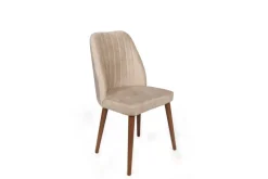 Arabic House Eetkamerstoel Alfa Velvet /Walnoot Set van 2