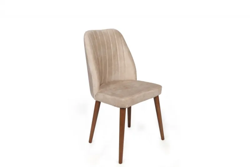 Arabic House Eetkamerstoel Alfa Velvet /Walnoot Set van 2