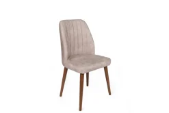 Arabic House Eetkamerstoel Alfa Velvet /Walnoot Set van 2