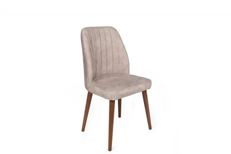 Arabic House Eetkamerstoel Alfa Velvet /Walnoot Set van 2