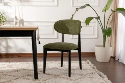 Arabic House Eetkamerstoel Lionte /Zwart Set van 2 Groen Discount