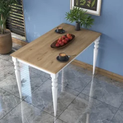 Arabic House Eettafel Bostanli Walnoot/Wit 120cm Outlet