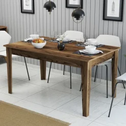 Arabic House Eettafel Milan met Opbergruimte 145cm Walnoot Online