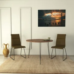 Arabic House Eettafel Sandalf Ø90cm Walnoot Best