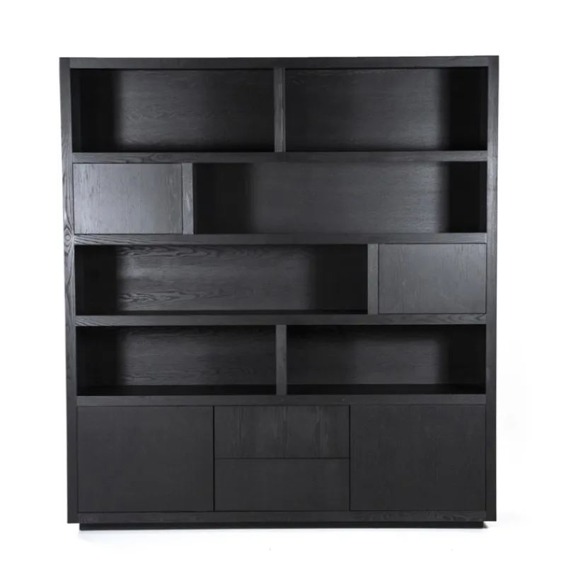 Eleonora Wandkast Helsinki 200x220cm 2-delig 4-deurs 2 laden Zwart Sale